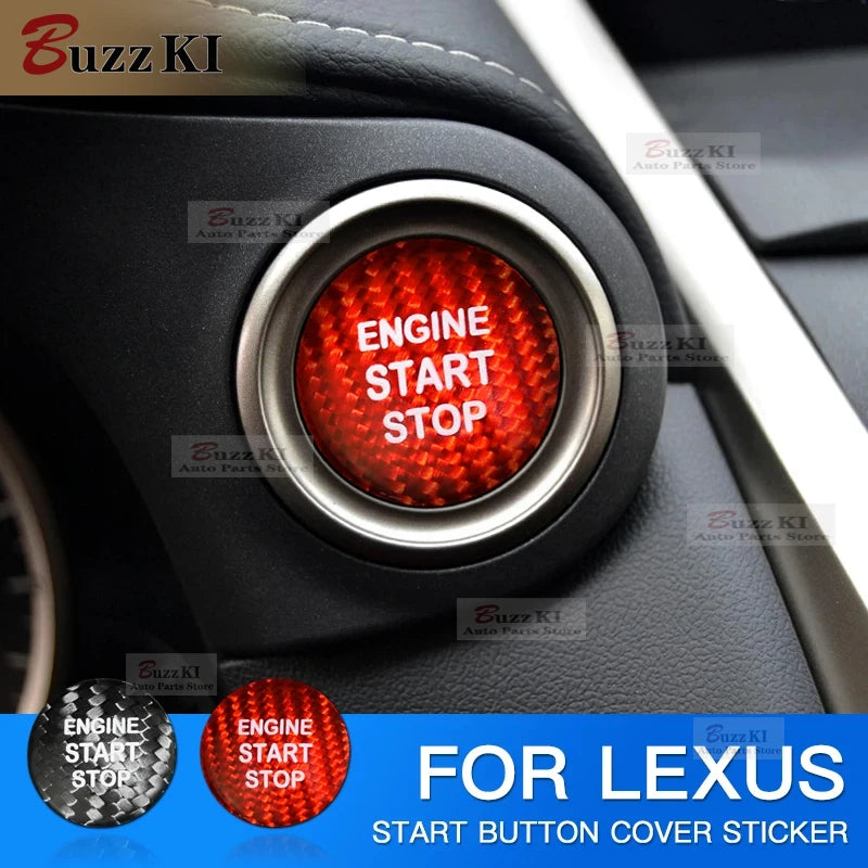 Carbon Fibre Lexus Engine Start Sticker for LEXUS IS250 IS200 IS300 ES350 ES300 GS300 NX RX300 RX330 RX350 LX470 LX570