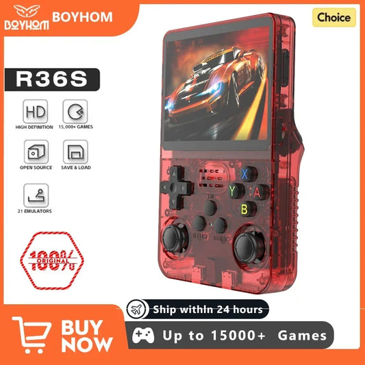 BOYHOM NEW R36S Retro Video Game Console Linux System 3.5 Inch IPS Screen