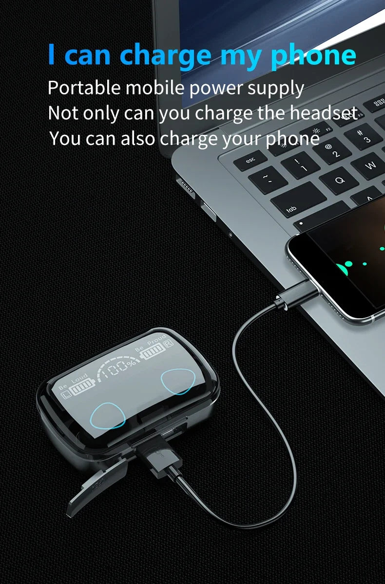 M10 TWS Bluetooth Headphones 3500mAh Charging Box
