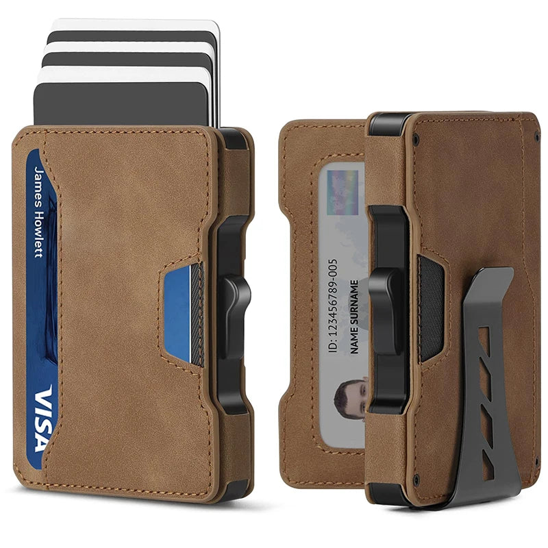 Aluminum Pop Up Card Case Wallet RFID Shield