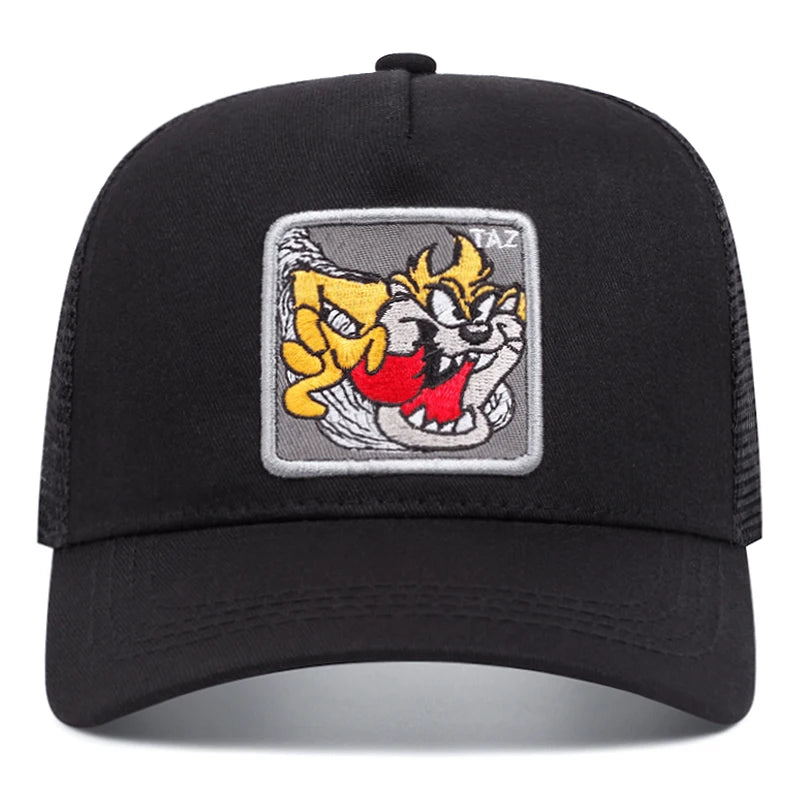 Hat Trendy cartoon series embroidered baseball trucker caps