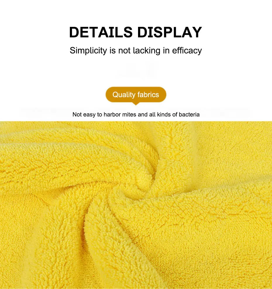 SEAMETAL Microfiber Car Washing Towel 400GSM Double-Sided Coral Velvet