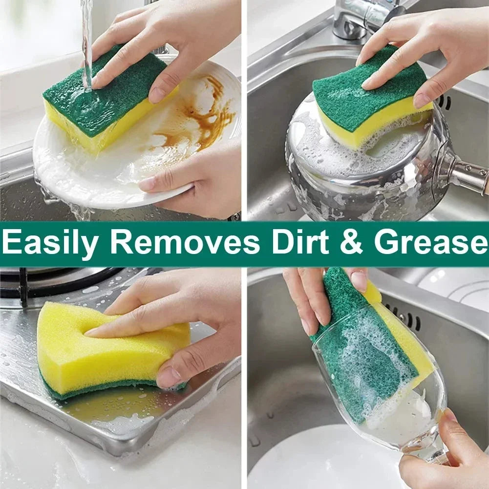 Highly absorbent double-sided sponge magic cleaning