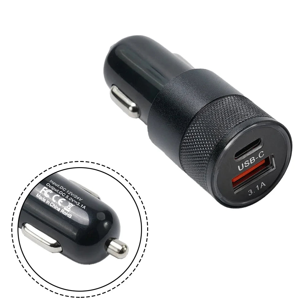 66W USB Car Charger 3.0 USB Type C Fast Charging Phone Adapter For Iphone Laptops Tablets