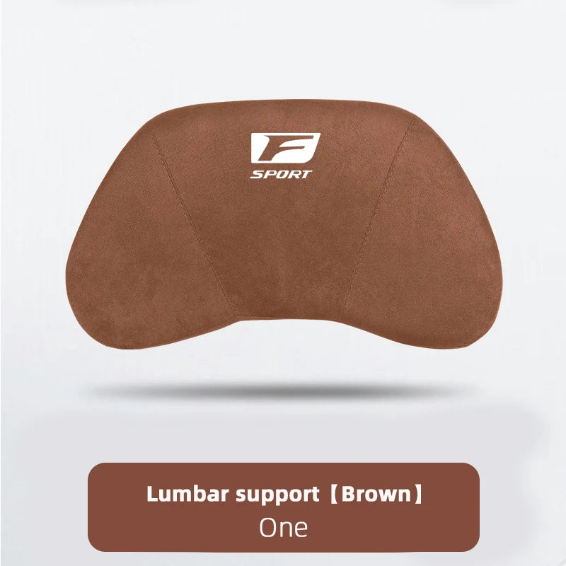 Lexus F-Sport Suede Headrest Memory Cotton Neck Pillow For Lexus ES300 RX330 RX300 GS300 IS250 IS200 CT200h IS300 NX RX LX GX GS