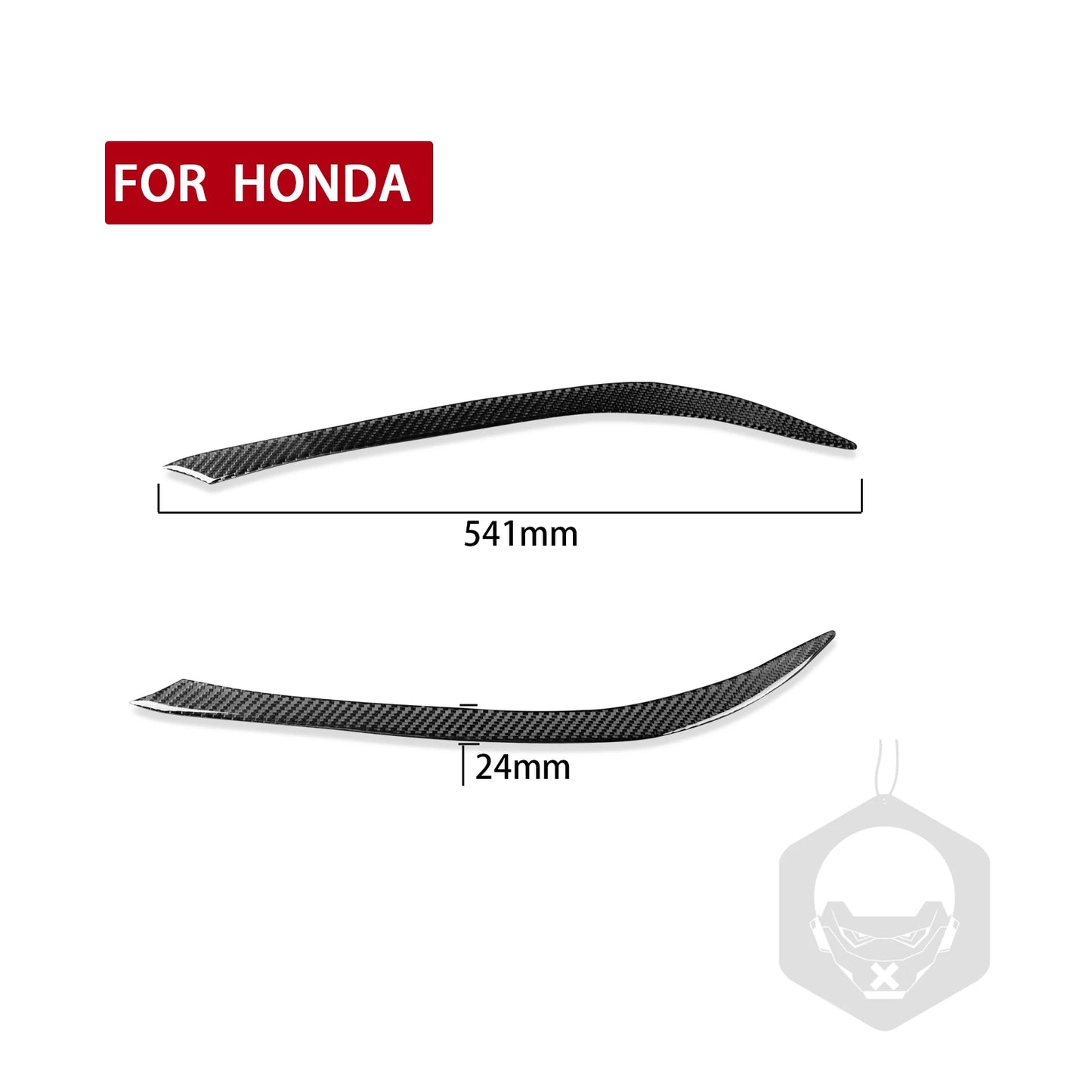 For Honda Stream 2006-2008 Carbon Fiber Headlight Eyebrow Eye Lid Trim Panel strip Car Exterior Accessories Decorative Stickers