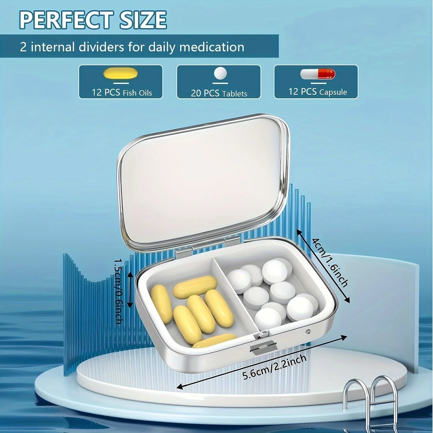 Travel Cases Lovely Coloured Medicine Metal Jewellery Organizers
