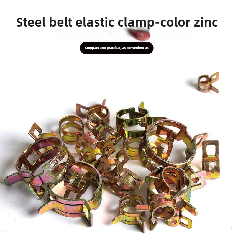 50 Pcs Fastener 5mm 6mm 7mm 8mm 9mm Spring Clip Fuel Water Line Hose Pipe Air Tube Clamps Fuel Water Tube Clamps Fastener