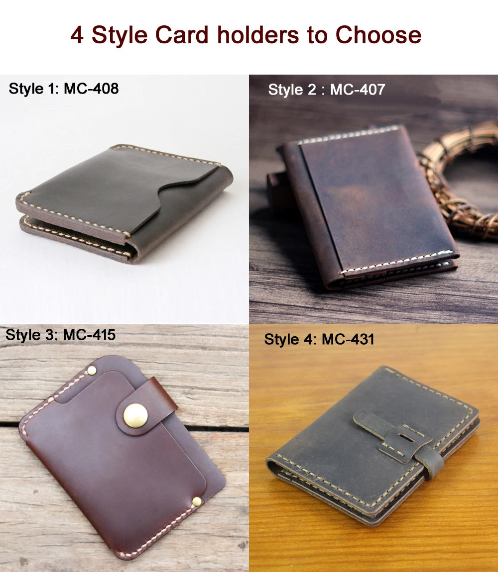 Luxury Handmade Genuine Leather Wallet Credit Card Holder Unisex