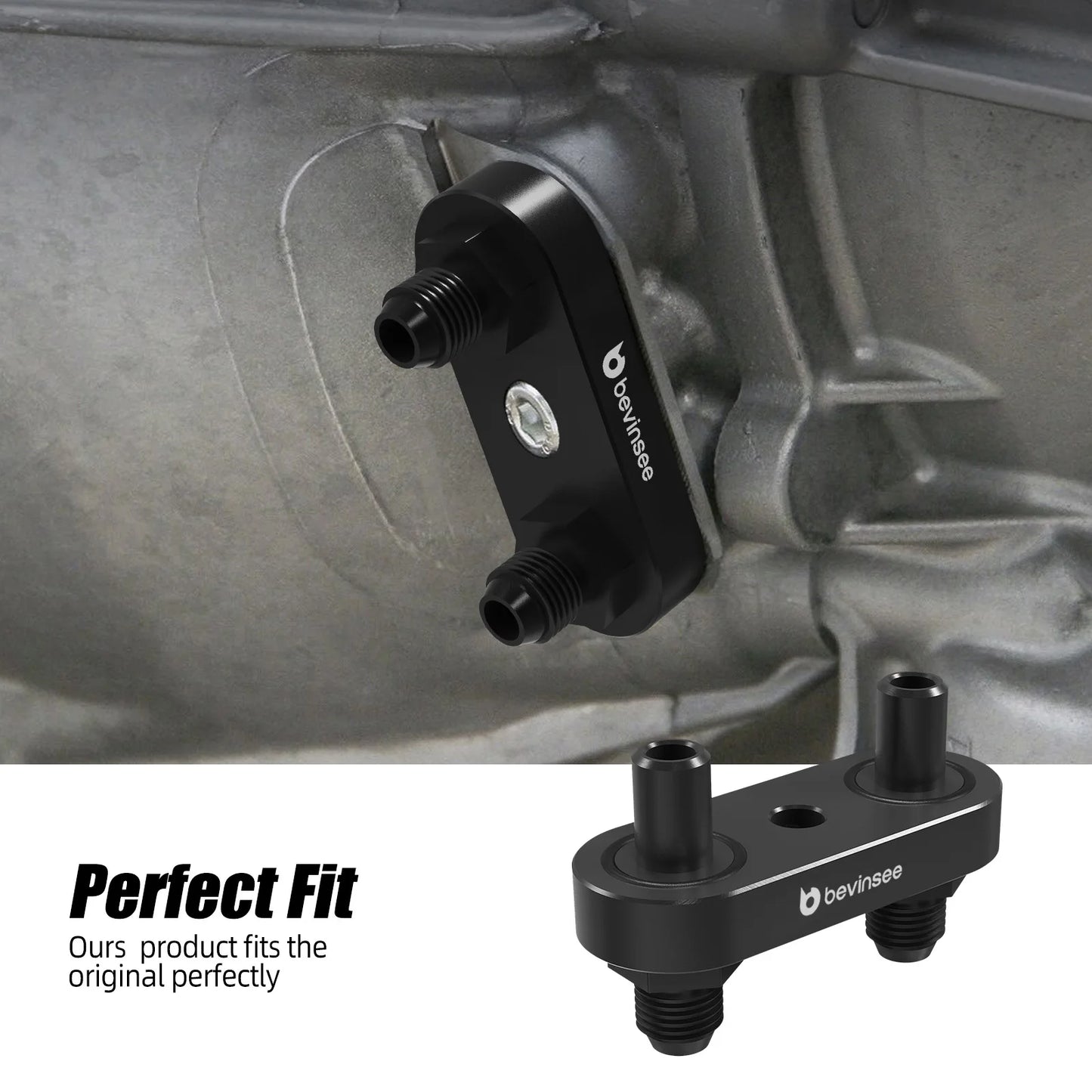 6AN Transmission Oil Cooler Line Manifold Adapter for 6L80E 6L90E 8L90E 6 Speed/8 Speed Automatic Transmissions