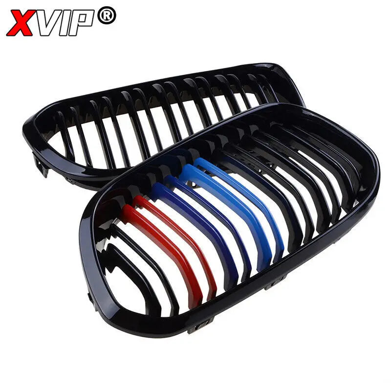 BMW Front Bumper Kidney Grille Racing Grills For BMW 1 Series F20 F21 2015-2019 Replacement Double Slat Gloss Black Grilles