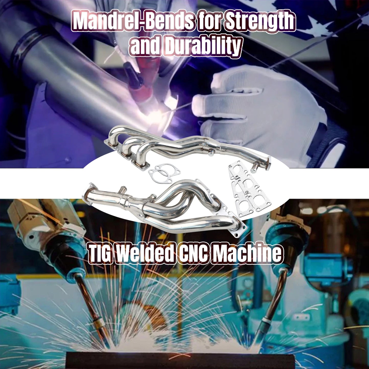 Performance Exhaust Headers for BMW M54 (2000-2006: M54B22/M54B25/M54B30) – Fits E36/E46/E93/E60 320i/325i/525i/530i 2.5L/3.0Li