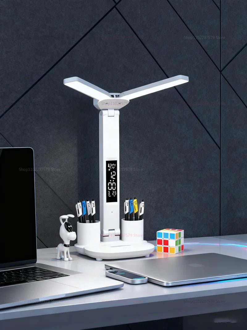 Best selling Desk lamp student special dormitory desk eye protection lamp homework writing lamp study lamp cute clock bedside lamp charging