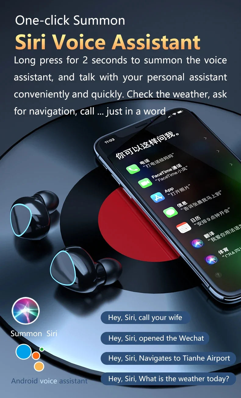 M10 TWS Bluetooth Headphones 3500mAh Charging Box