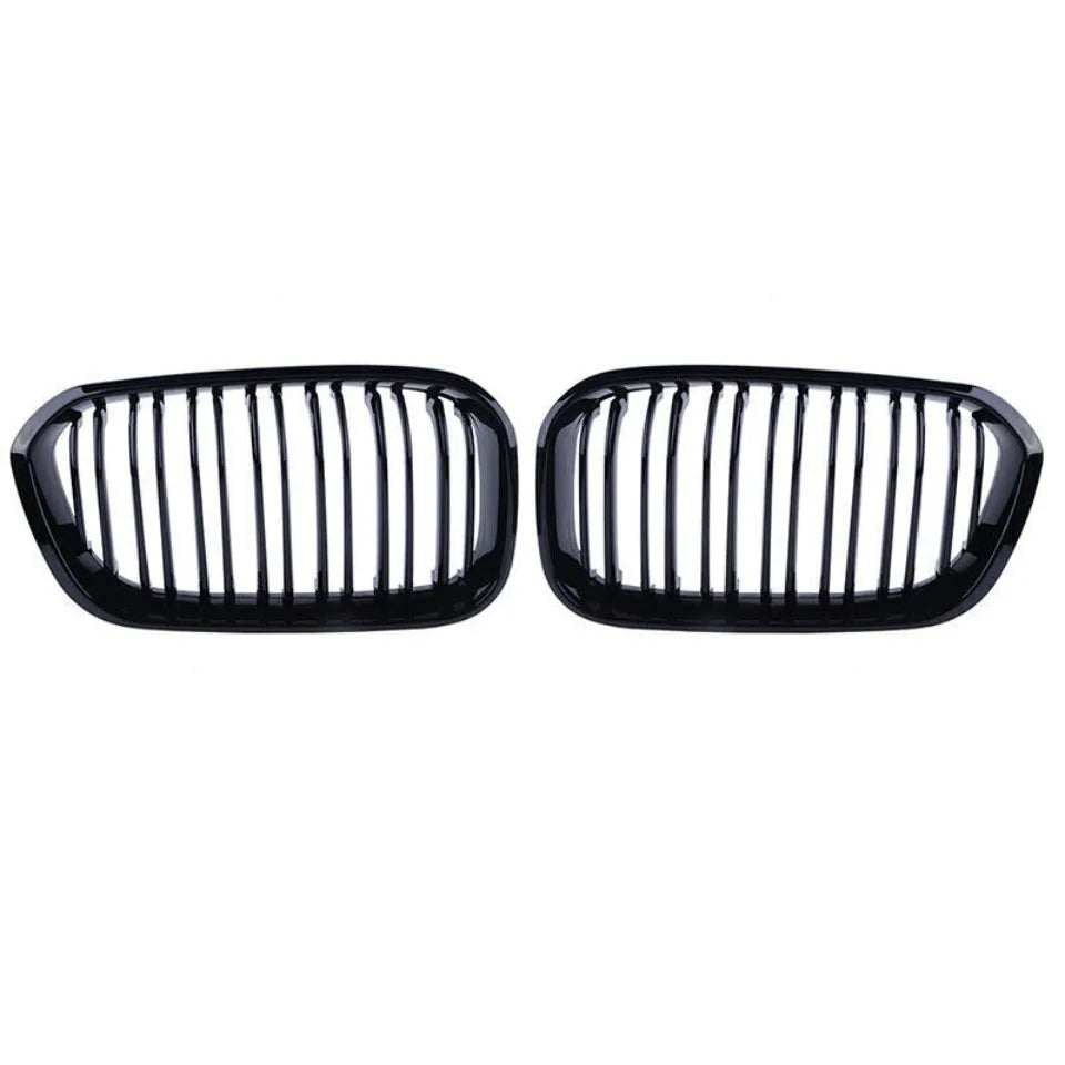 BMW Front Bumper Kidney Grille Racing Grills For BMW 1 Series F20 F21 2015-2019 Replacement Double Slat Gloss Black Grilles