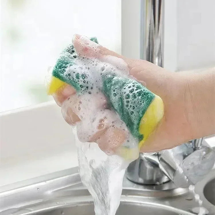 Highly absorbent double-sided sponge magic cleaning