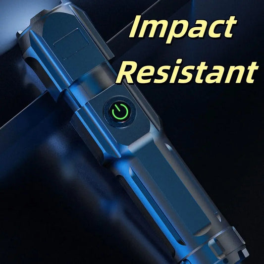 Telescopic Zoom Tactical Flashlights Rechargeable LED Torch 4 Lighting Modes Long-Range