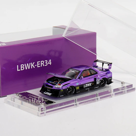 1/64 Skyline Gtr Er34 LBWK Purple Diecast
