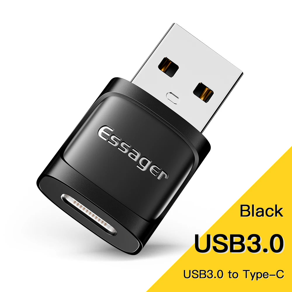 Essager USB 3.0 To Type C OTG Adapter USB A Type C Male To Micro Type C USB A Female Converter For Laptops