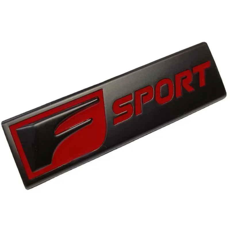 3D Lexus Metal Black Red FSPORT Logo Car Badge Rear Luggage Decal