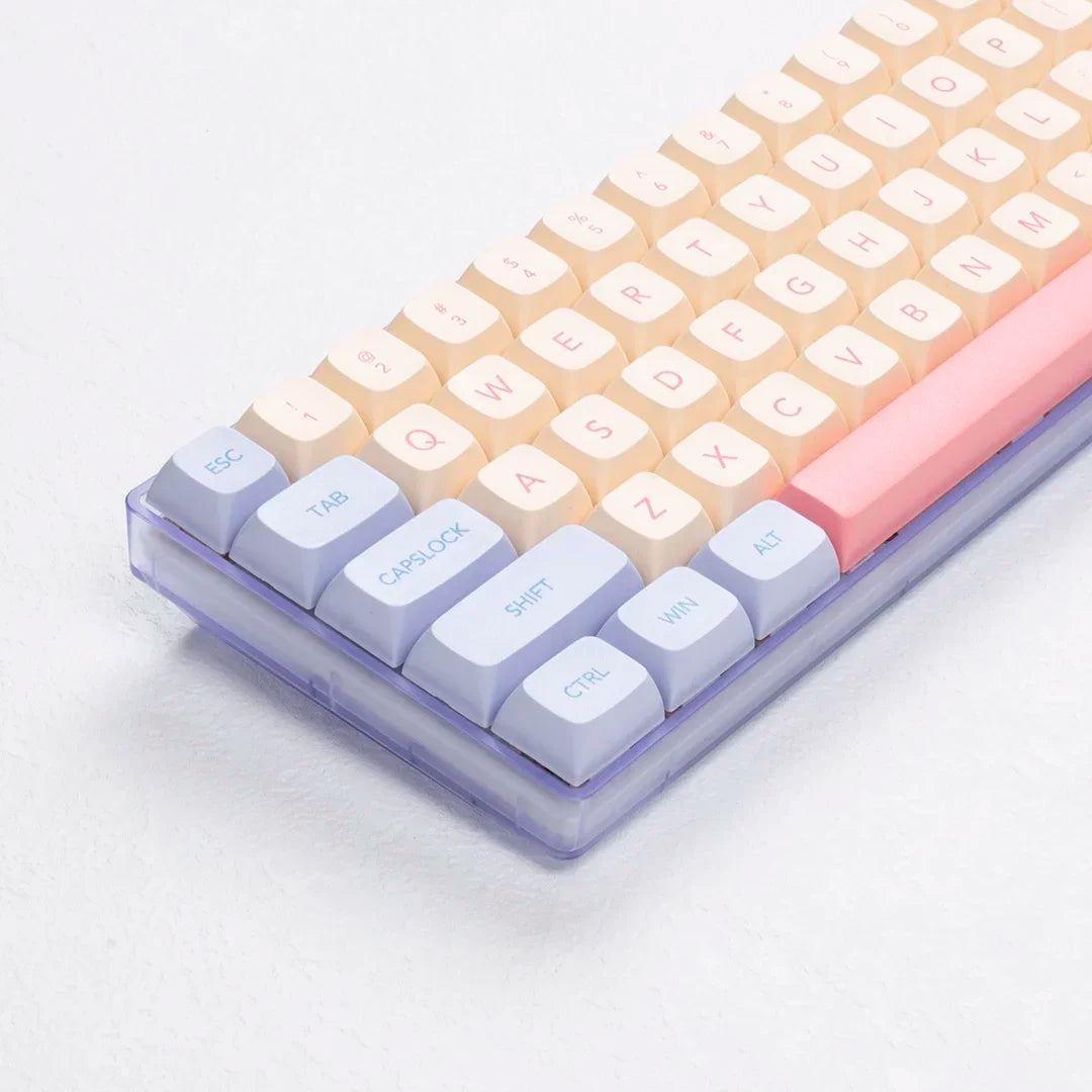 132 Keys Marshmallow XDA Keycaps For Mechanical Keyboard Dye Sublimation PBT Keycap Pink Purple Yellow Key Caps XDA Profile