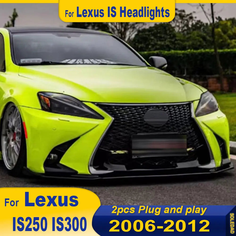 Car Headlights For Lexus IS250 IS300 LED Headlight 2006 2007 2008 2009-2012 Head Lamp DRL Signal Projector Lens Auto Accessories