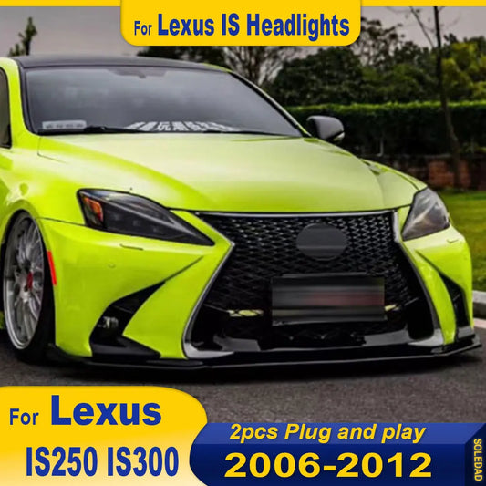 Car Headlights For Lexus IS250 IS300 LED Headlight 2006 2007 2008 2009-2012 Head Lamp DRL Signal Projector Lens Auto Accessories