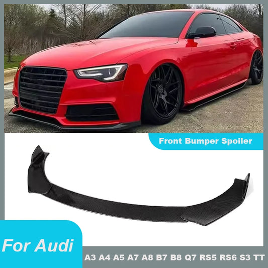 Front Bumper Spoiler Diffuser Body Kit for Audi A3 A4 A5 A7 A8 B7 B8 Q7 RS5 RS6 S3 TT Front Lip Chin Splitter