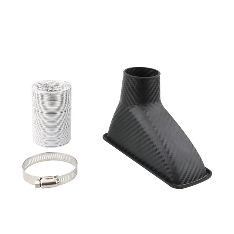 Functional Car Air Duct Front Bumper Cold Air Intake Duct ABS Universal