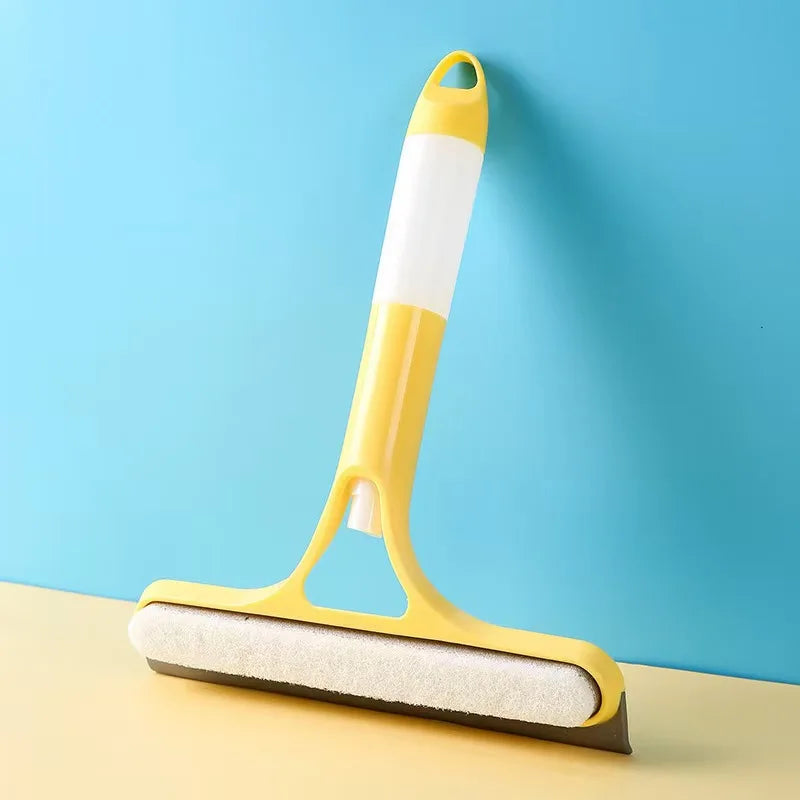 Double Sided Window Cleaner Car Glass Scraper Bathroom Mirror Wiper Soap Spray Dispenser Tool for Household Deep Cleaning