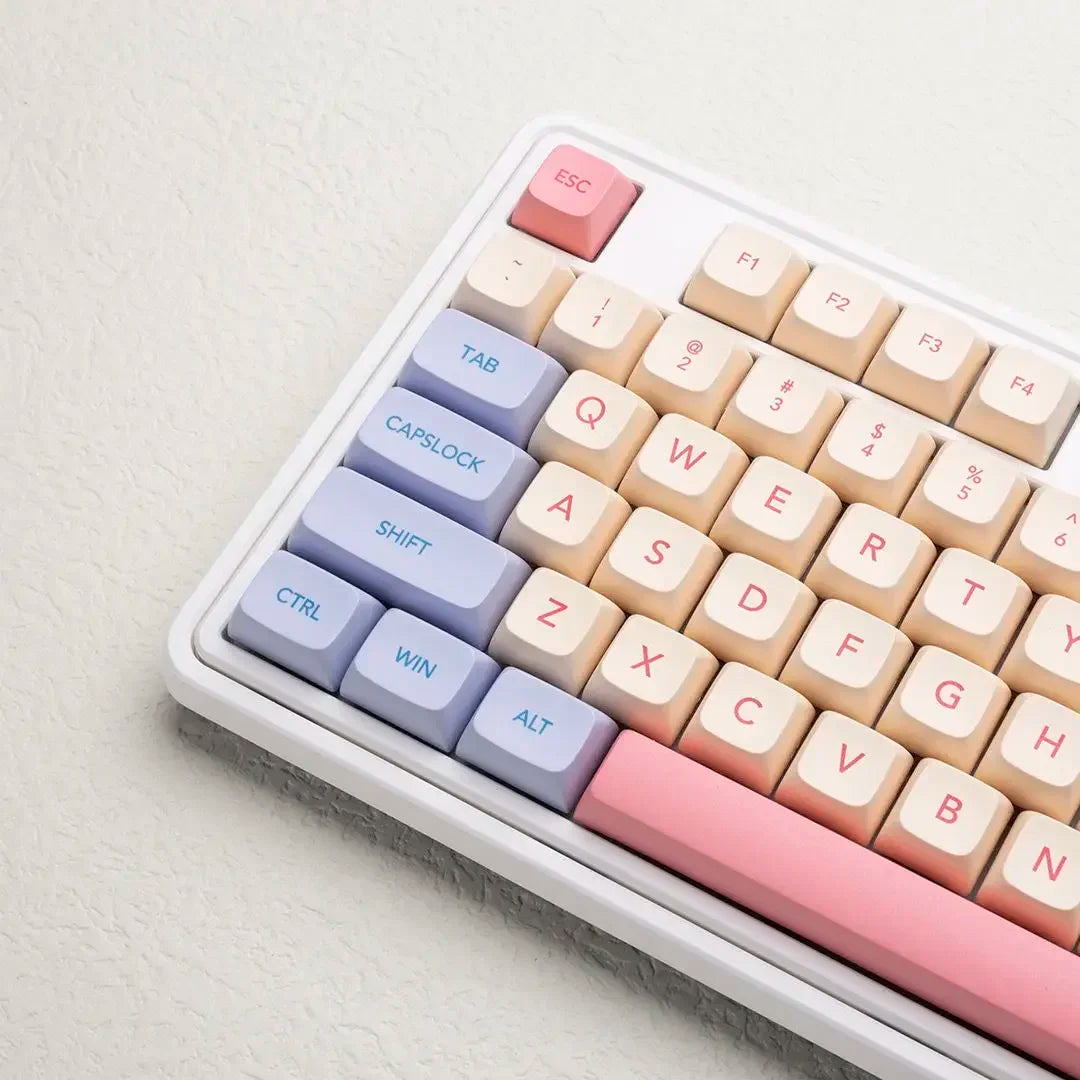 132 Keys Marshmallow XDA Keycaps For Mechanical Keyboard Dye Sublimation PBT Keycap Pink Purple Yellow Key Caps XDA Profile