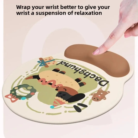 Silicone Wrist Support Mouse Pad Non Slip Mouse and Keyboard Pad Office Home Laptop Keyboard Wrist Rest Cushion