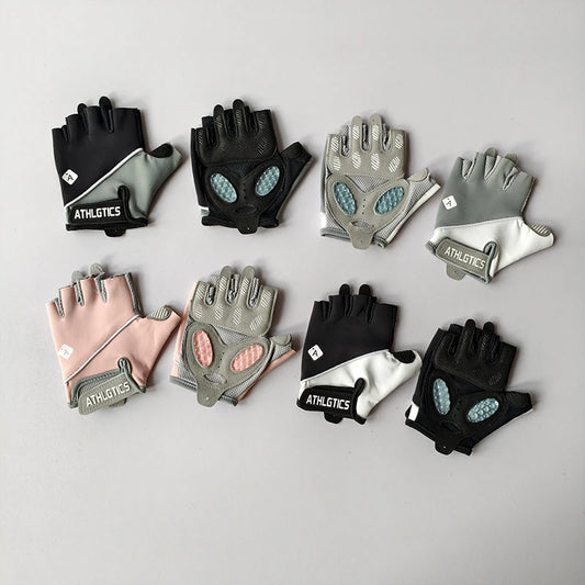Fitness Women's Half Finger Gloves Anti Cocoon, Outdoor Cycling, Gym