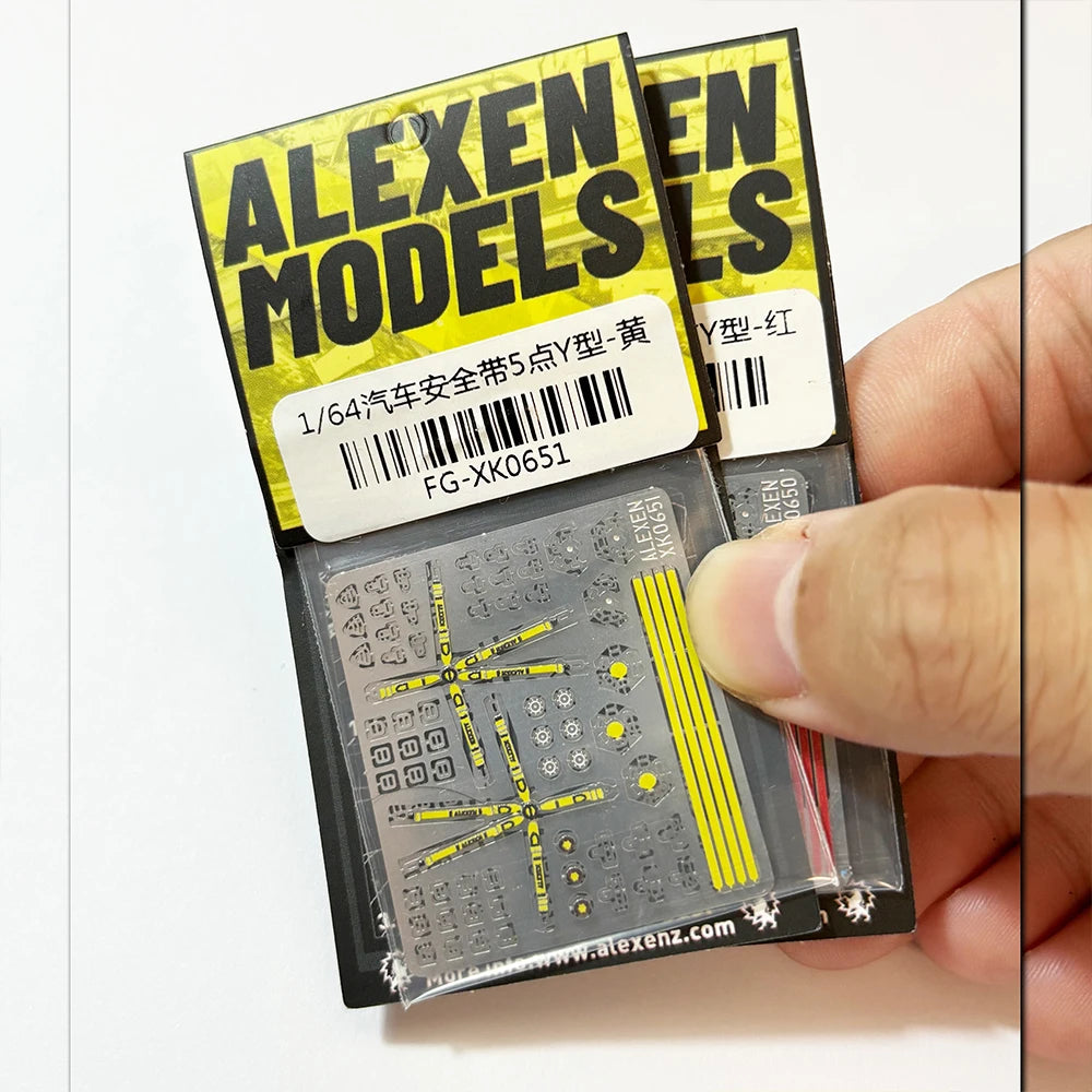 Alexen 1/64 Diecast Model Car Metal Seat Belt Toy Cars Detail-up Parts