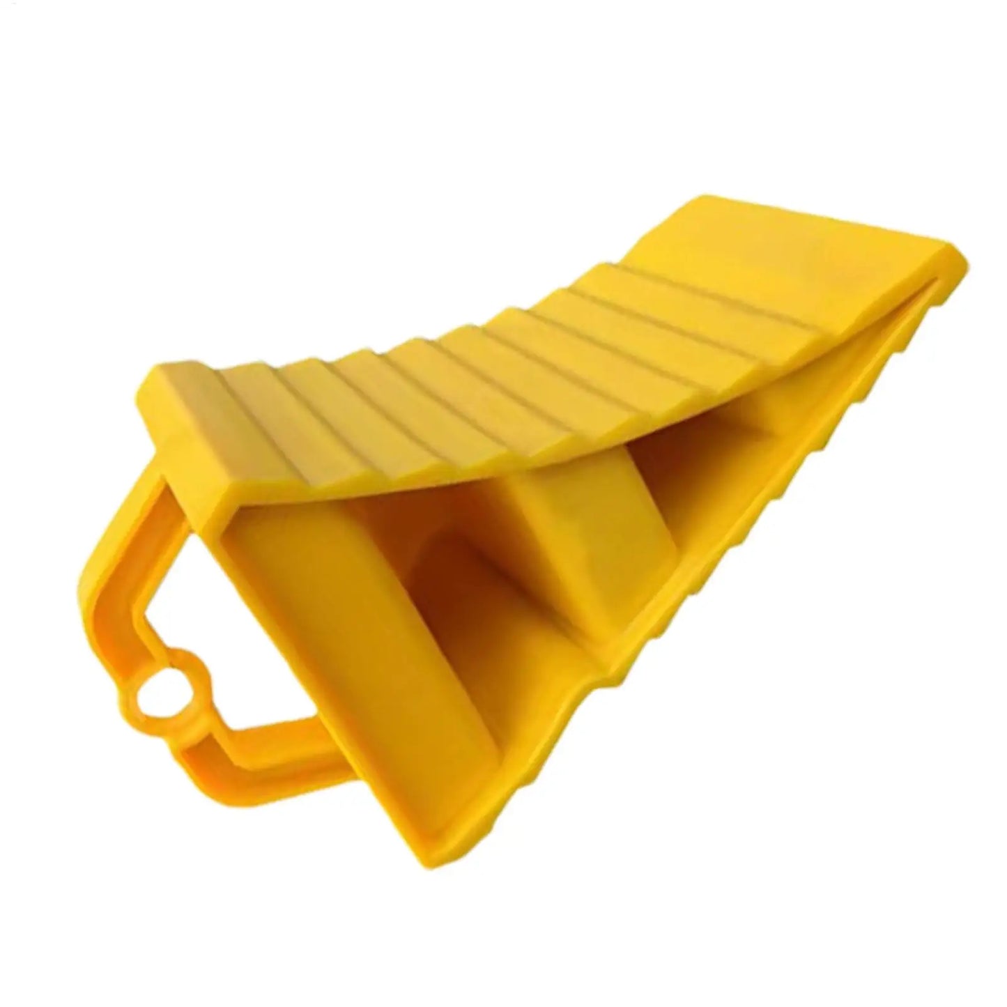 Wheel Stopper For Car Anti-Slip Multipurpose Wheel Stopper Yellow Tire Chocks Portable Wheel Chocks Wear-Resistant Tire Stopper
