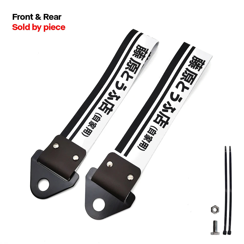 Newest JDM Racing Car styling Car Ropes Hook Individual Decoration Hokkaido Towing Strap Initial D Tow Strap Auto Accessories