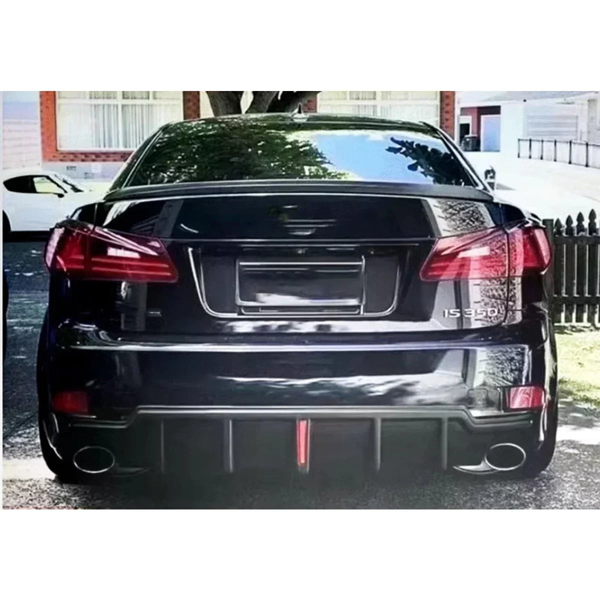 IS250 IS300 IS350 2006-2012 Rear Bumper Diffuser With Pilot Led Light Tail Lip Spoiler Splitter Car Auto Accessory