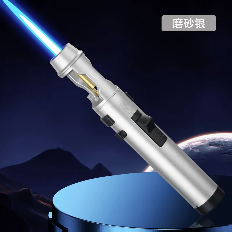 Powerful Metal Gas Lighter Windproof Kitchen Cooking Torch Flame Jet Barbecue