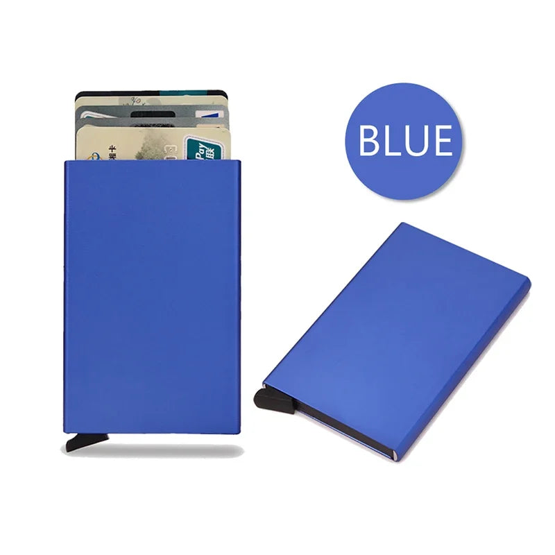RFID Blocking Wallet Card Holder Metal Thin Slim Pop Up Minimalist Unisex