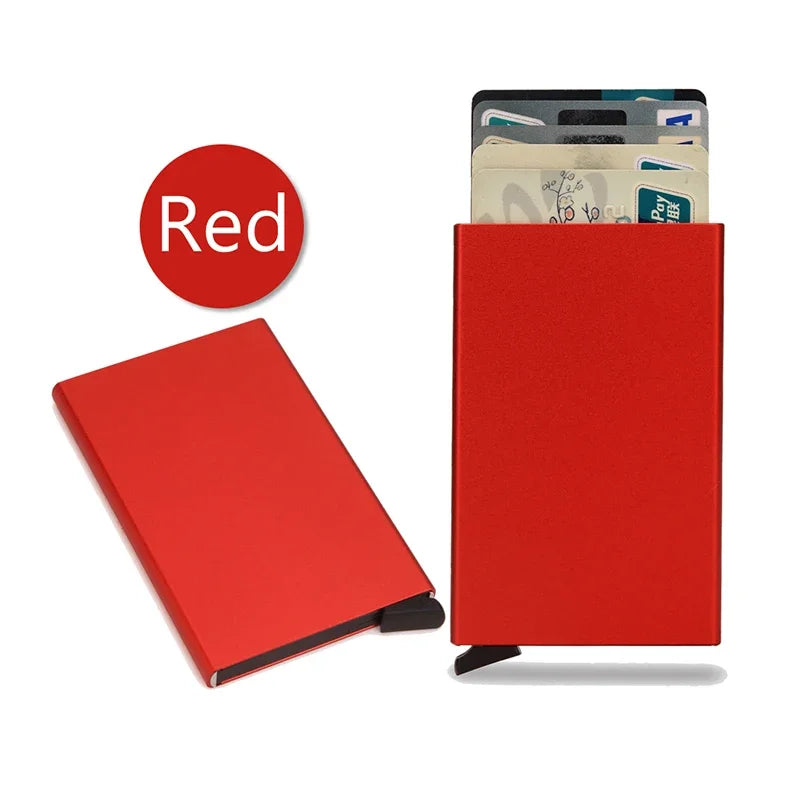 RFID Blocking Wallet Card Holder Metal Thin Slim Pop Up Minimalist Unisex
