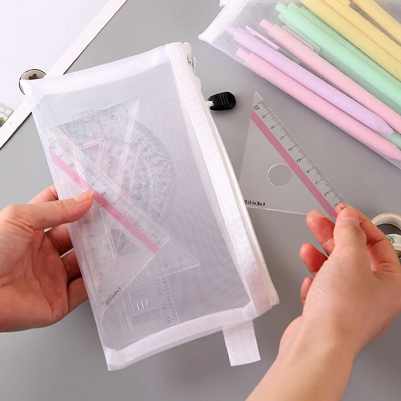 Mesh Zipper File Bag Toy Storage Bag