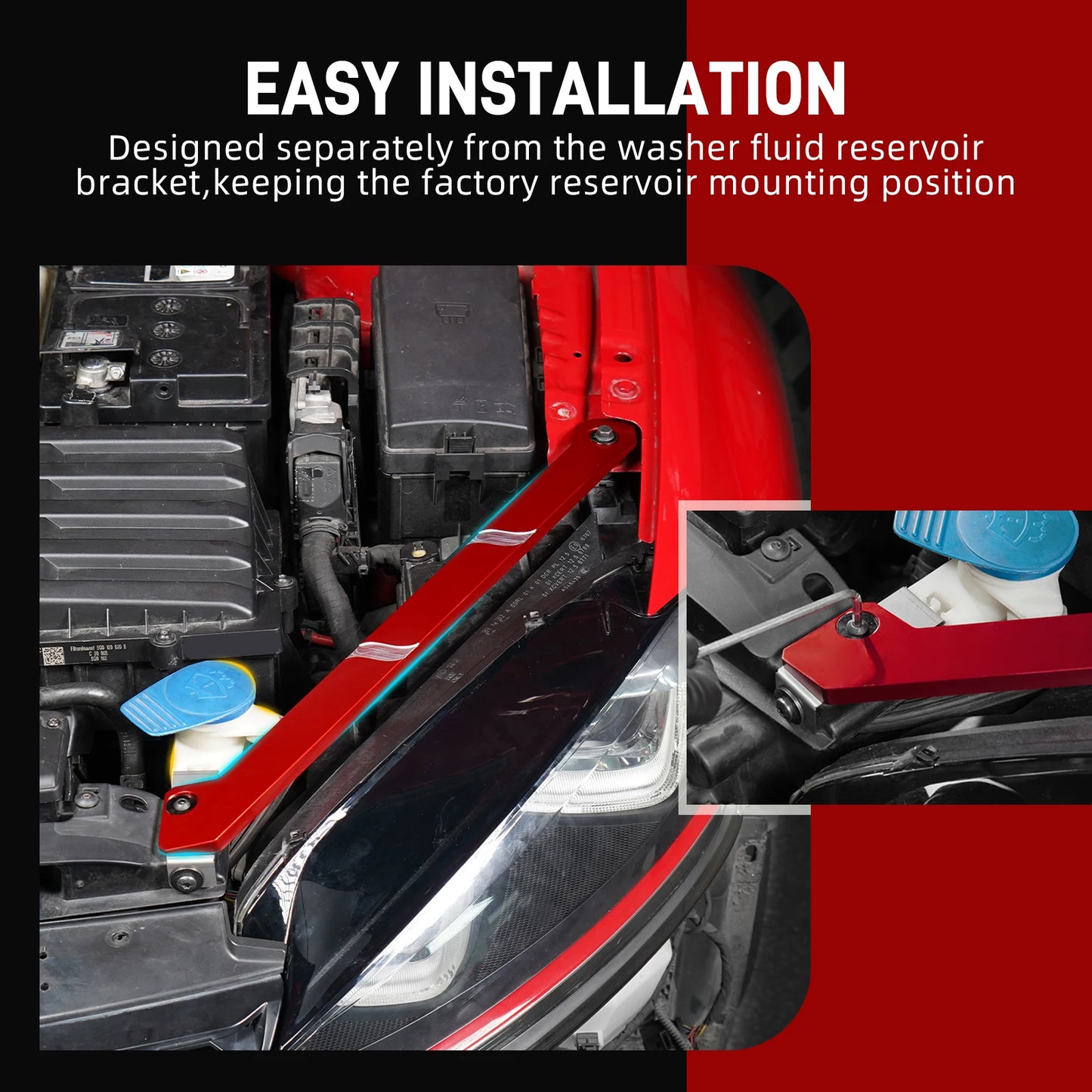 QT BEVINSEE Headlight Support Bracket for VW for Golf MK7/7.5 GTI/R 5G BA BE BQ for Golf 7 Replaces 5G0805932 5G0805931