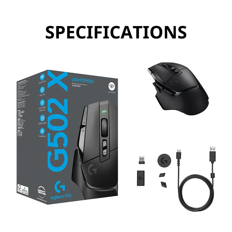 Logitech G502 HERO G502X PLUS Gaming Mouse RGB Ergonomic Adjustable Weight High Performance  E-Sports Gaming Mouse For PC Gamer