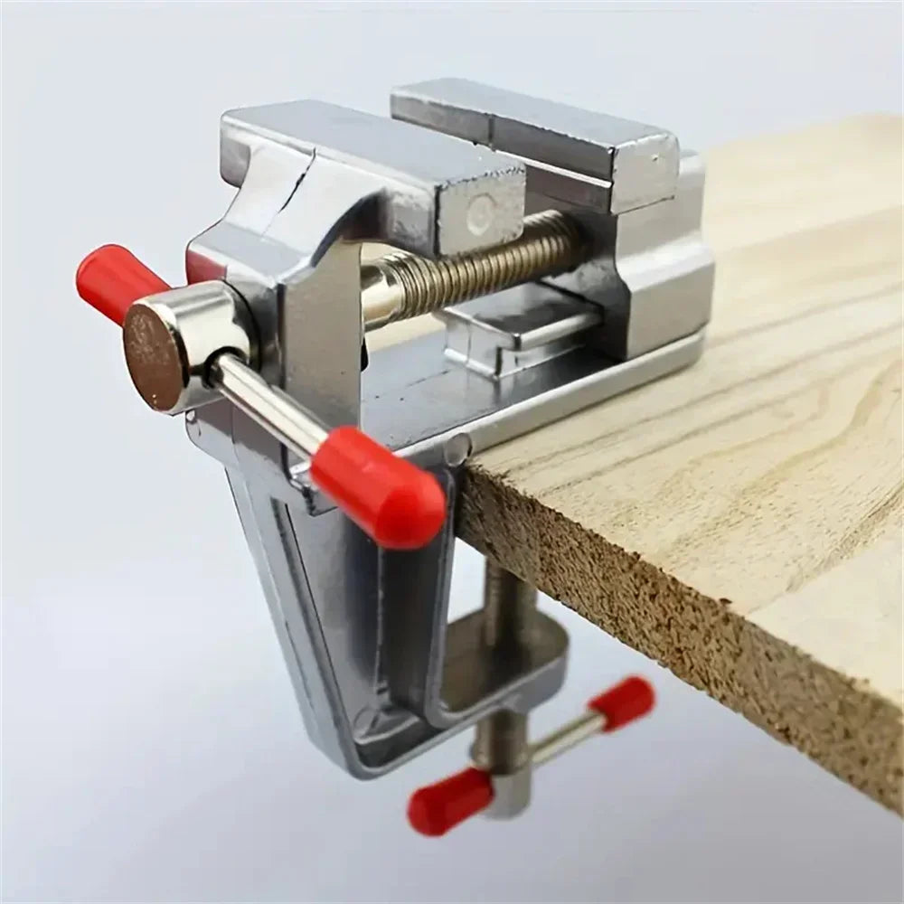 Mini Bench Vise Muliti-Funcational 3.5&quot Aluminum Miniature Small Jewelers Hobby Clamp On Table Flat Pliers Tool Vice