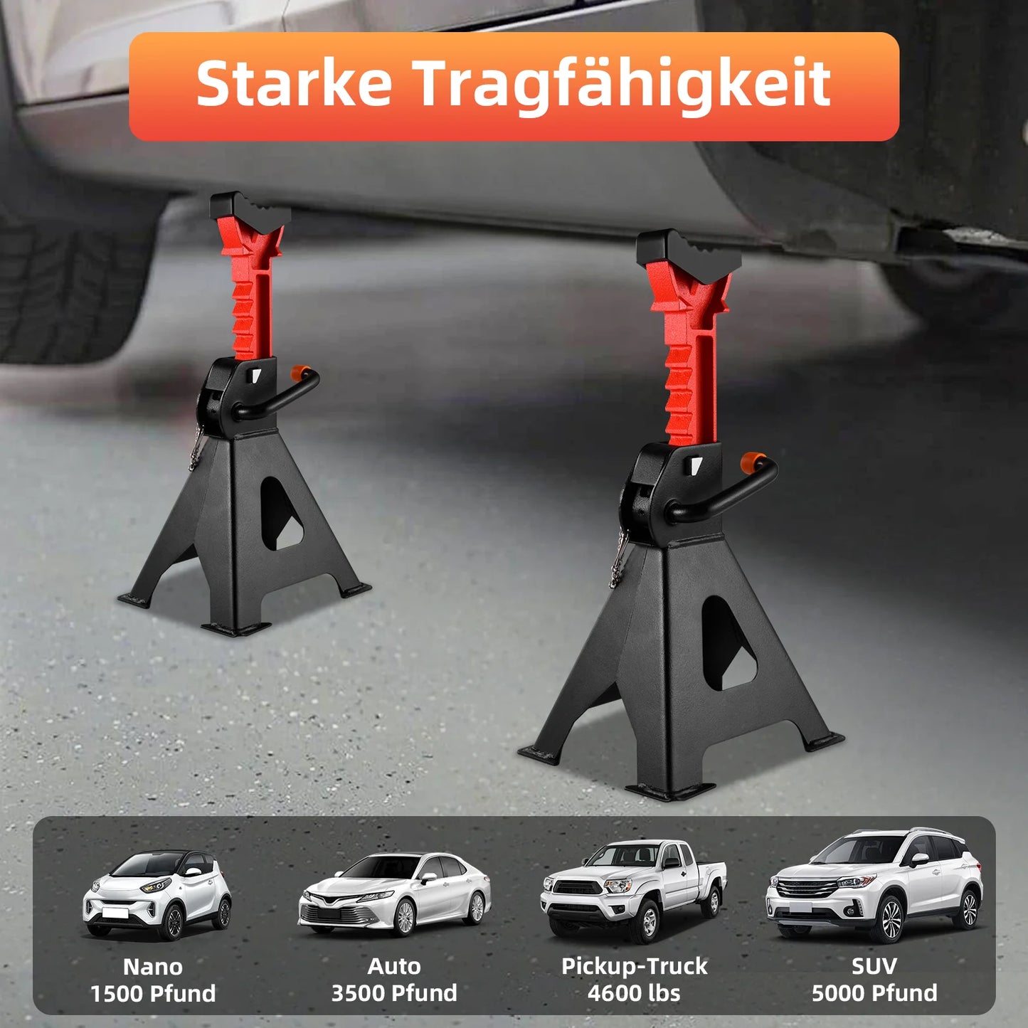 1 Pair 3Ton/6Ton Car Wheel Lifting Jack Stand Auto Repair Safety Jack Bracket Car Tire Stand Support Frame Repair Safety Support