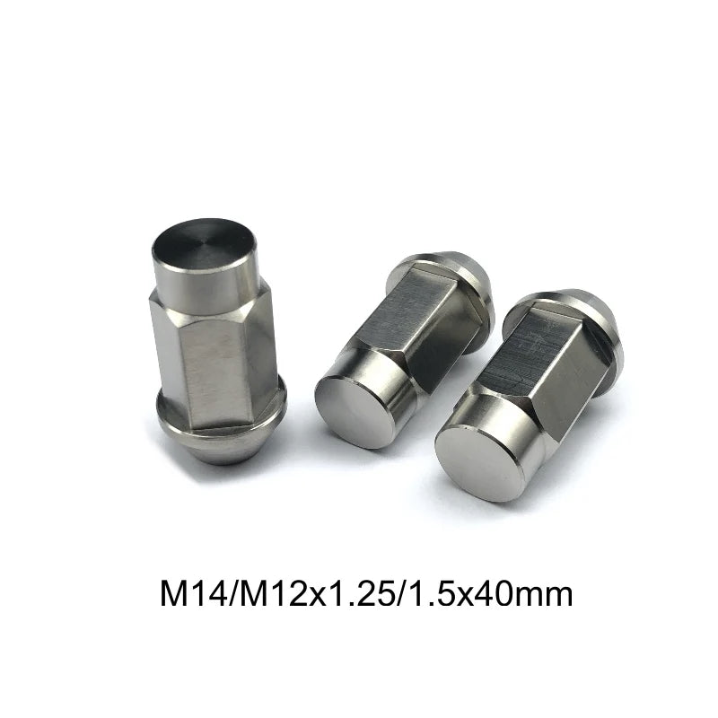 Titanium Wheel Lug Nuts 1Pc M12 M14x1.5/1.5X40mm For Racing Car Ti6Al4V Gr5