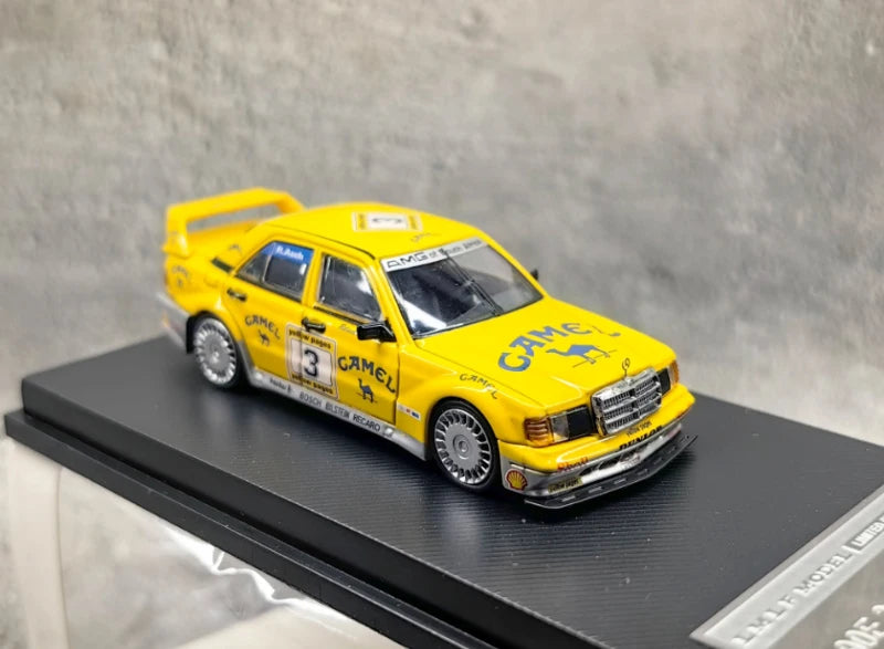 LMLF Diecast 1:64 Scale 190E EVO2.5 Alloy Car Model Camel Cup Painting Simulation Collection Souvenir Decoration Gift Display