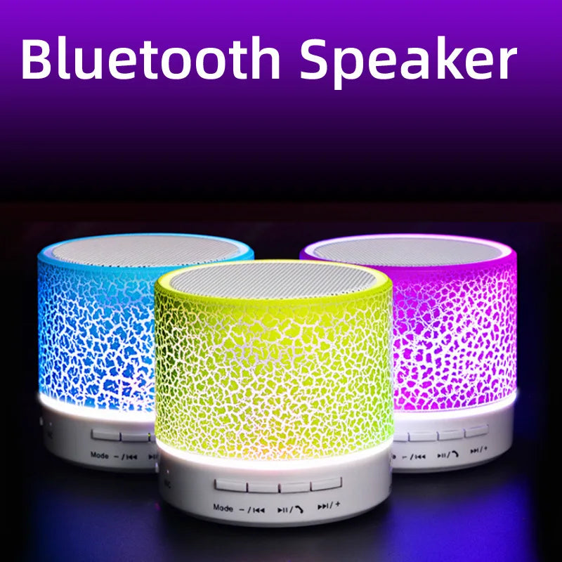 Universal Mini Bluetooth Speaker Wireless Speaker Colorful LED TF Card USB Subwoofer Portable MP3 Music Sound Column For Phones