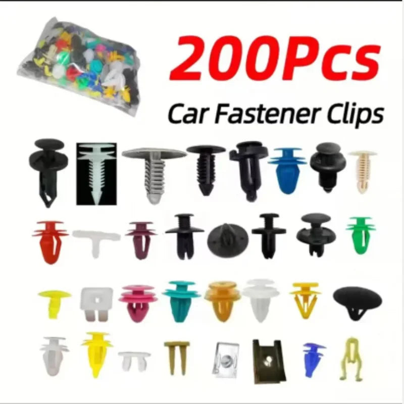 KJOY Brand 200/500pcs Universal Hybrid Car Bumper Engine Expansion Rivet Door Trim Panel Snap  car interior