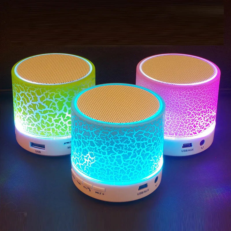 Universal Mini Bluetooth Speaker Wireless Speaker Colorful LED TF Card USB Subwoofer Portable MP3 Music Sound Column For Phones